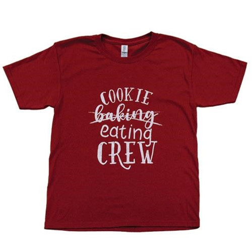 Cookie Baking/Eating Crew Youth T-Shirt Cardinal Youth Large