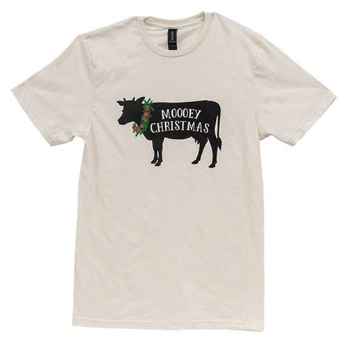 Moooey Christmas T-Shirt Natural Small