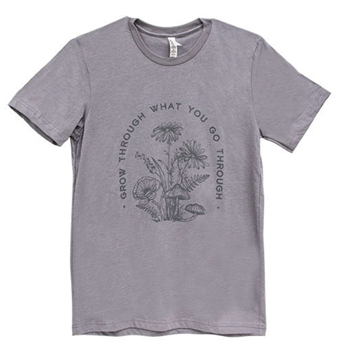 Grow Through What You Go Through T-Shirt Heather Storm Large