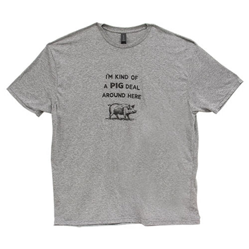 Kind of a Pig Deal T-Shirt - Heather Gray - XL