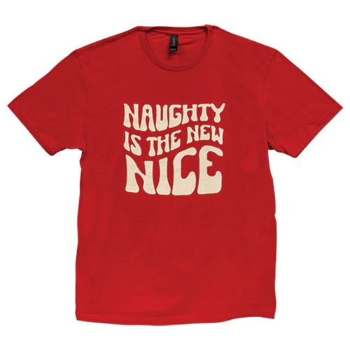 Naughty Is the New Nice T-Shirt - Cherry Red - Large