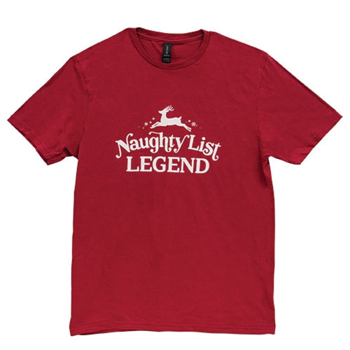 Naughty List Legend T-Shirt - Cardinal Red - Large