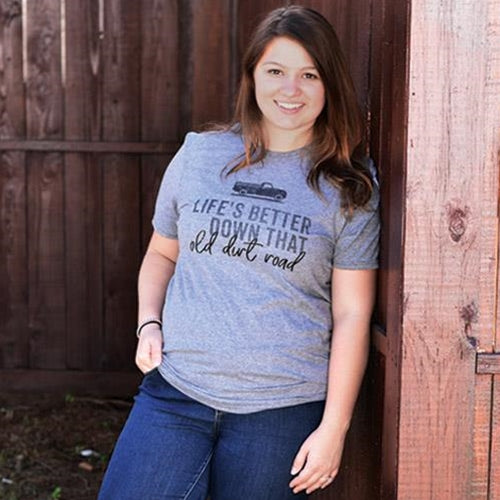 *Old Dirt Road T-Shirt Heather Graphite Small