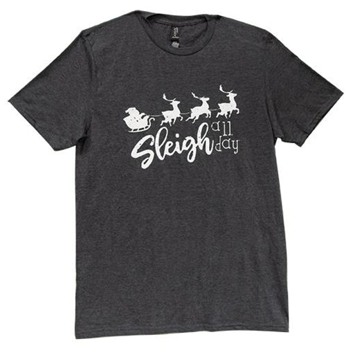 *Sleigh All Day T-Shirt Heather Dark Gray XL