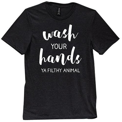 *Wash Your Hands Ya Filthy Animal T-Shirt Black Medium