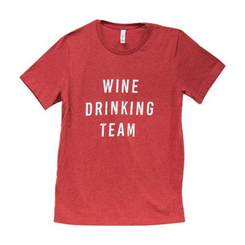 *Wine Drinking Team T-Shirt Canvas Red Small