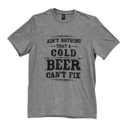 Ain't Nothing That A Cold Beer Can't Fix T-Shirt Heather Graphite XXL