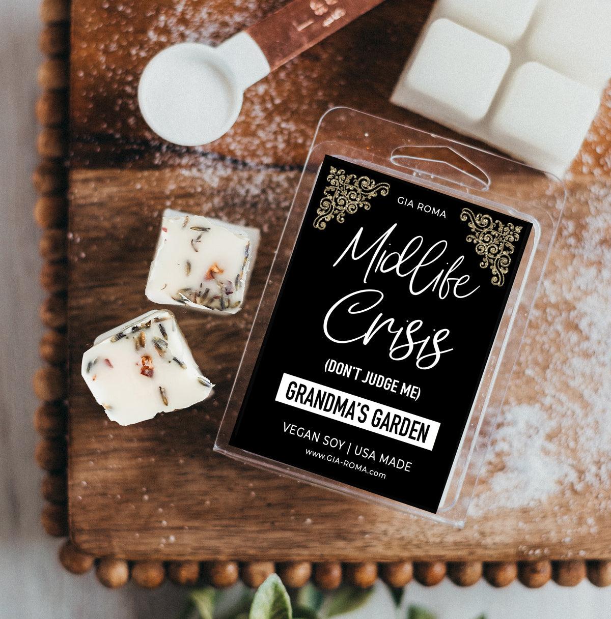 Midlife Crisis Gifts Funny, Grandma's Garden Wax Melts Soy