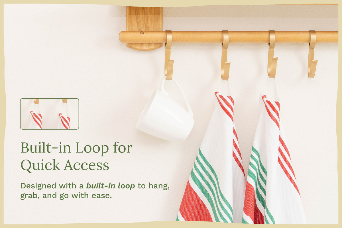 Classic Striped Cotton Kitchen Towel Set