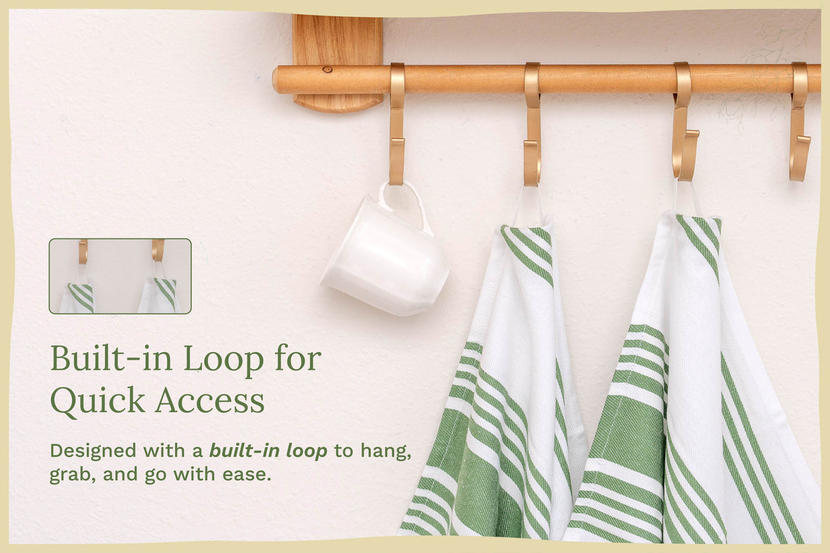 Classic Striped Cotton Kitchen Towel Set