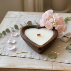 Heart Wood Dough Bowl Soy Candle