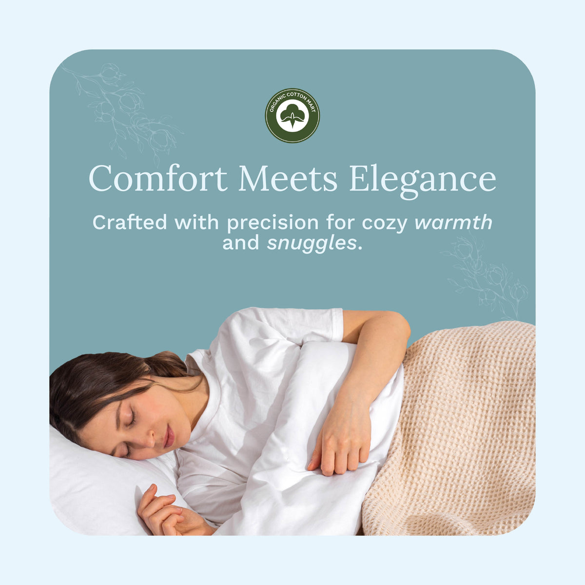 Organic Cotton Mart Waffle Weave Blanket