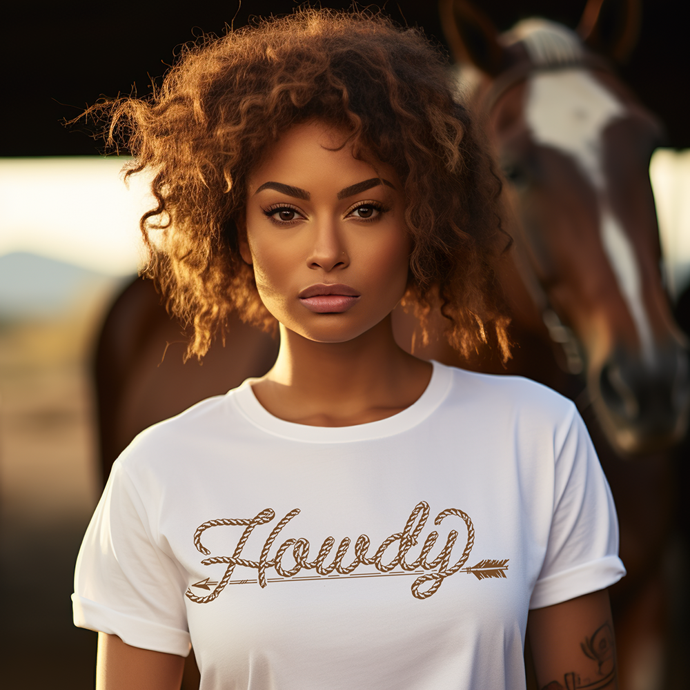 Howdy T-Shirt Bourbon Cowgirl