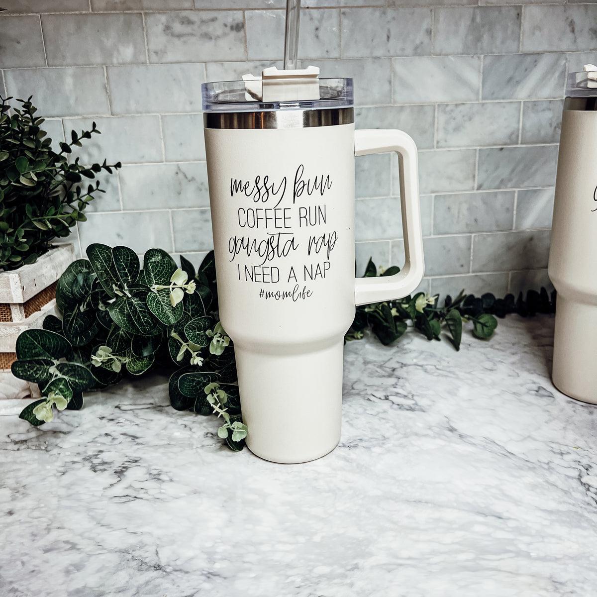 Funny coffee tumbler cup for mom, Unique funny mom gift ideas