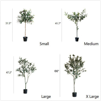 Artificial Silk Faux Olive Tree In Pot