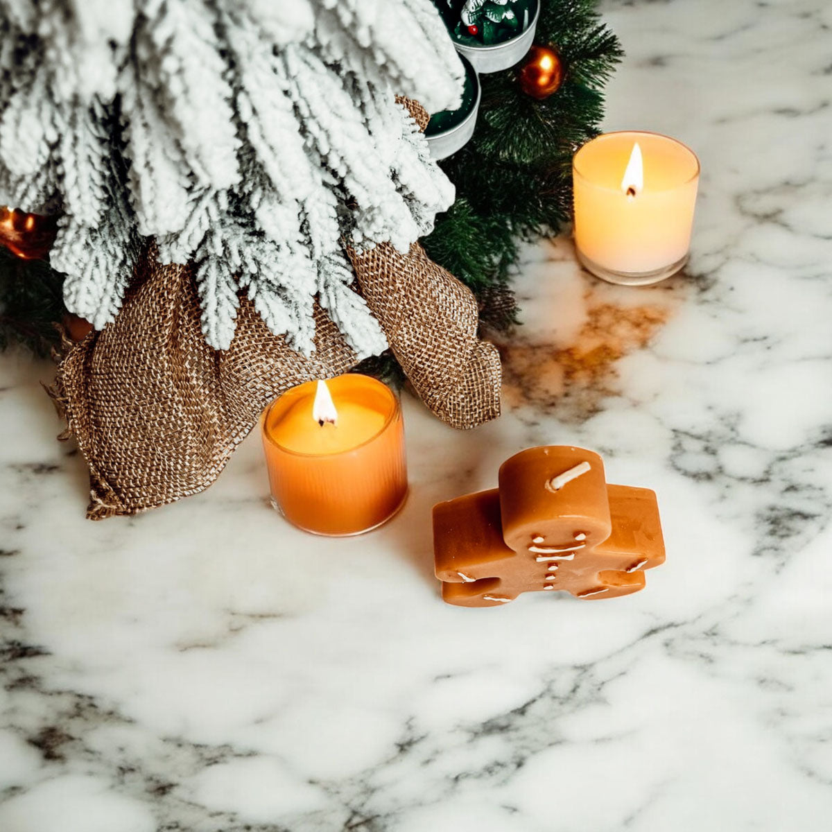 Gingerbread Man Candle