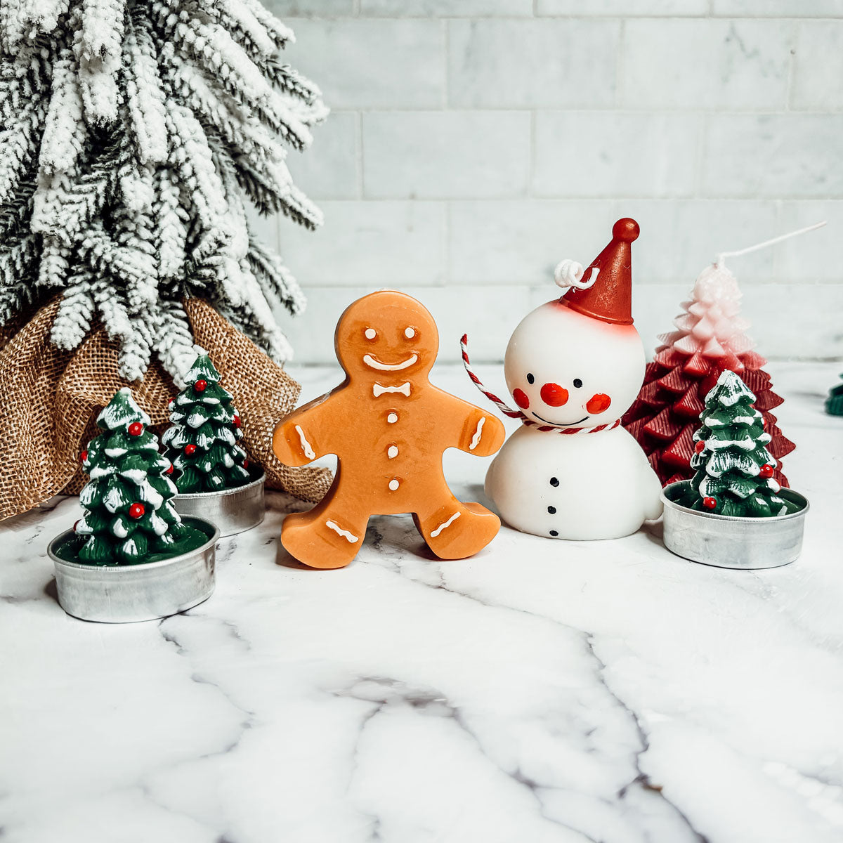 Gingerbread Man Candle