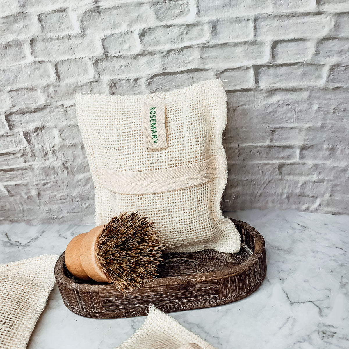 Natural Jute Bath Mitt & Botanical Soap