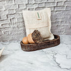 Natural Jute Bath Mitt & Botanical Soap