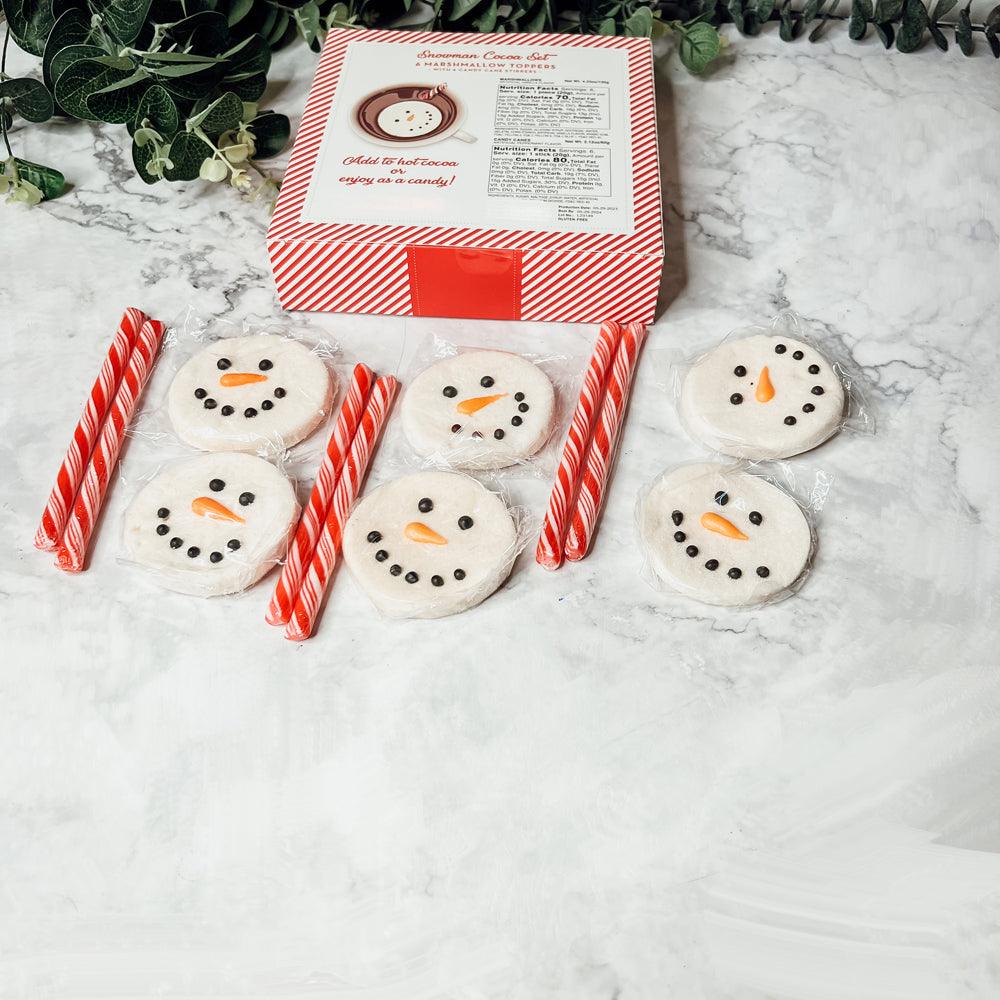 cute christmas marshmallows
Marshmallow snowman heads
Hot Chocolate DIY Gift Set
Hot Cocoa Kit Ideas