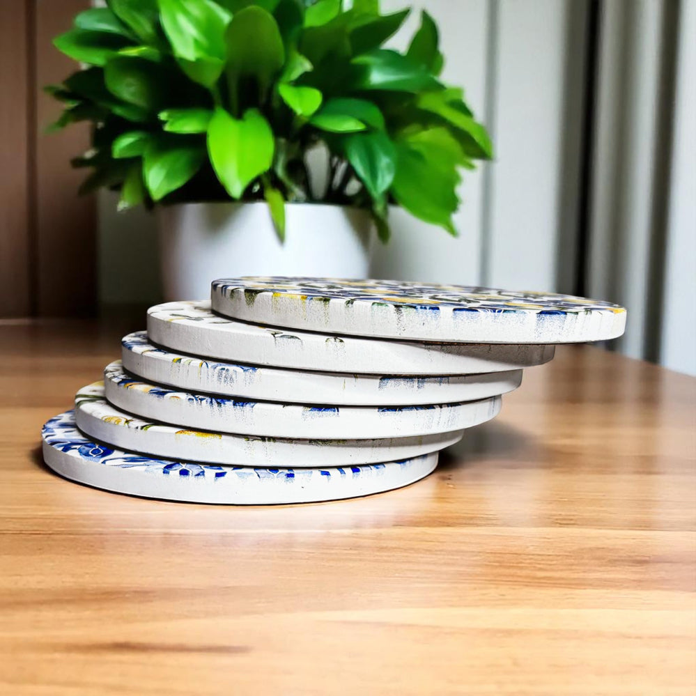 Mediterranean Lemon Coaster Set
