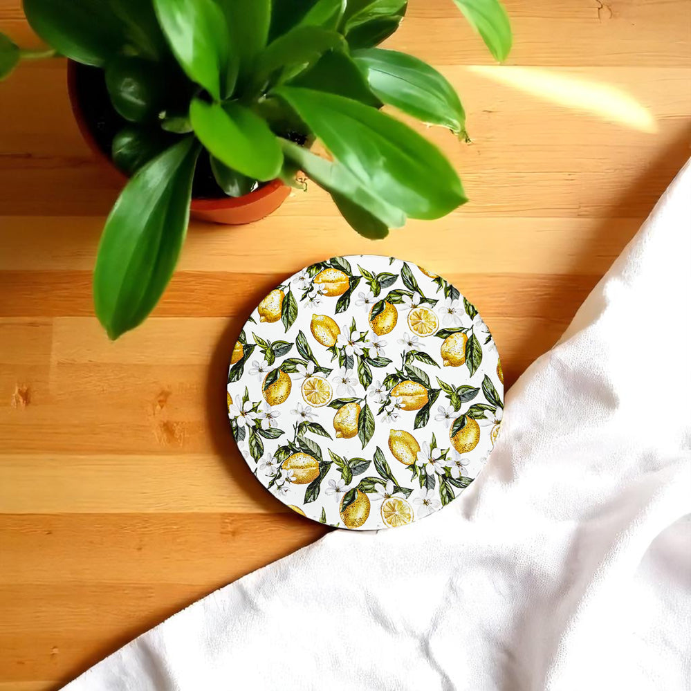 Mediterranean Lemon Coaster Set