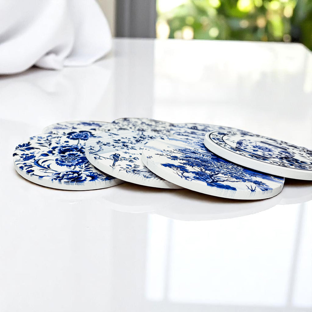 Chinoiserie Ceramic Coasters