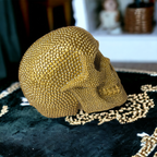 Skull Halloween Figurine in Silver or Gold