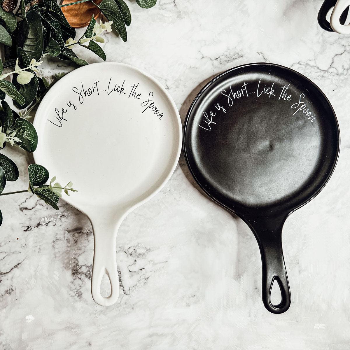 Spoon rest holder and wooden spoon set unique