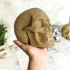 Skull Halloween Figurine in Silver or Gold