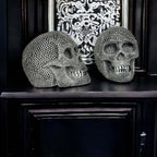 Skull Halloween Figurine in Silver or Gold