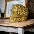 Skull Halloween Figurine in Silver or Gold