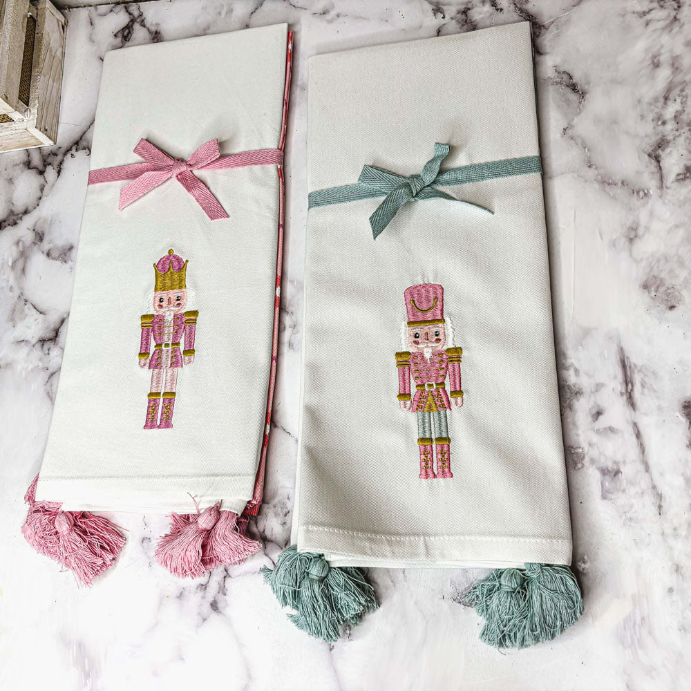 Nutcracker Tea Towel Pink