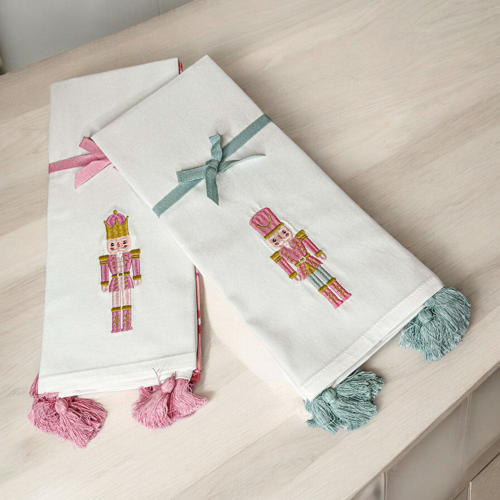 Nutcracker Tea Towel Pink