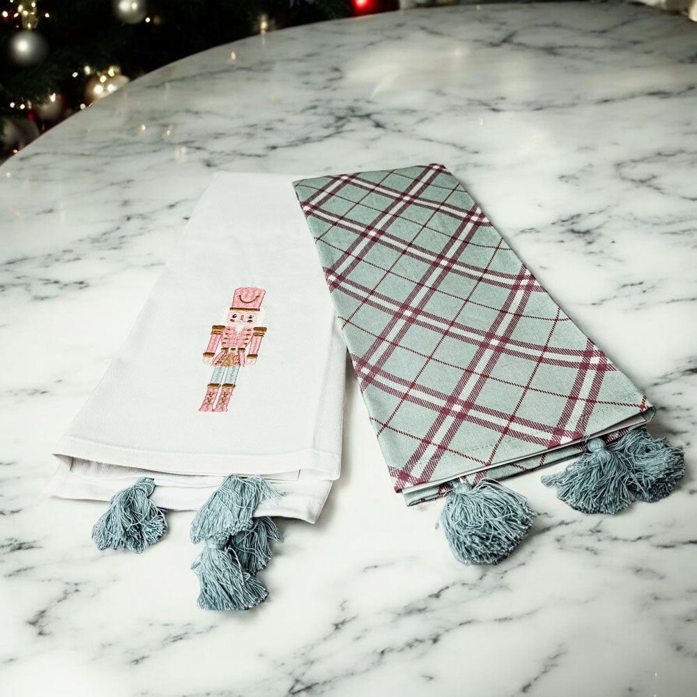 Nutcracker Tea Towel Pink