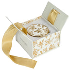 Gold Delft Trinket Dish with Lid