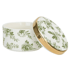 Green Delft Trinket Dish with Lid