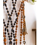 Wood Beaded Curtain Tiebacks — 47–50 in