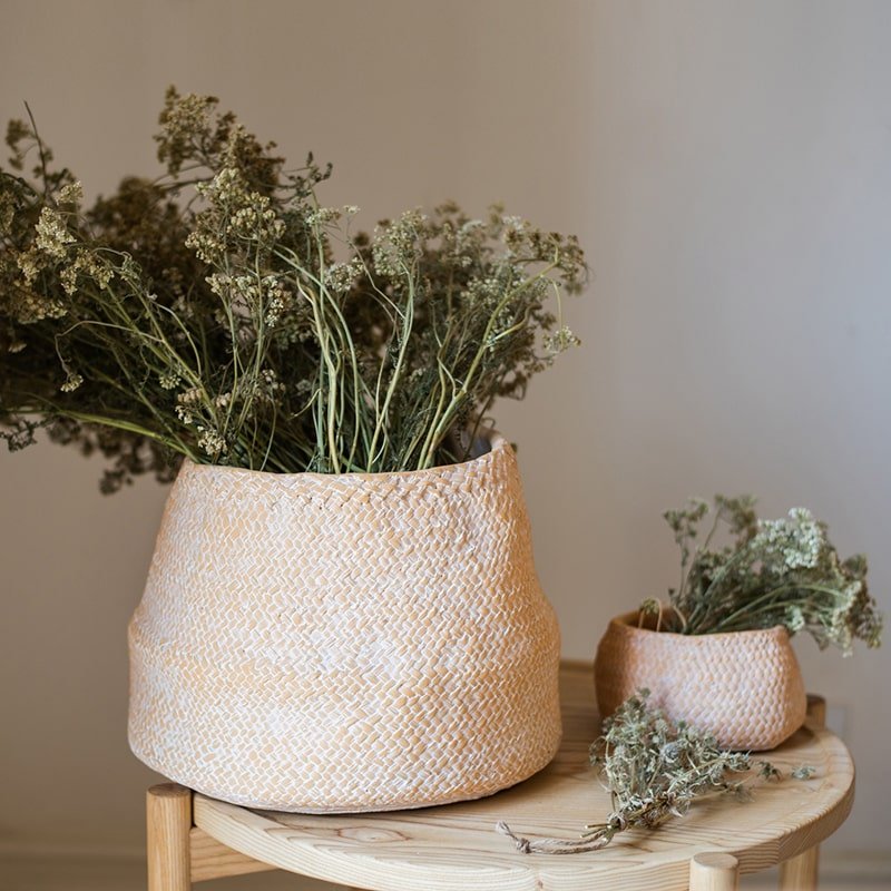 Cement Weaving Pattern Planter
