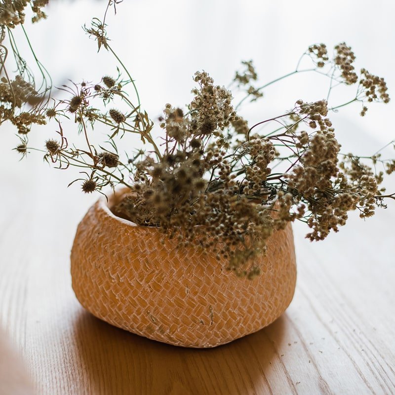 Cement Weaving Pattern Planter