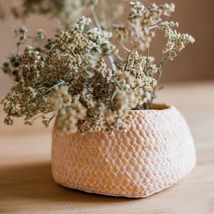 Cement Weaving Pattern Planter