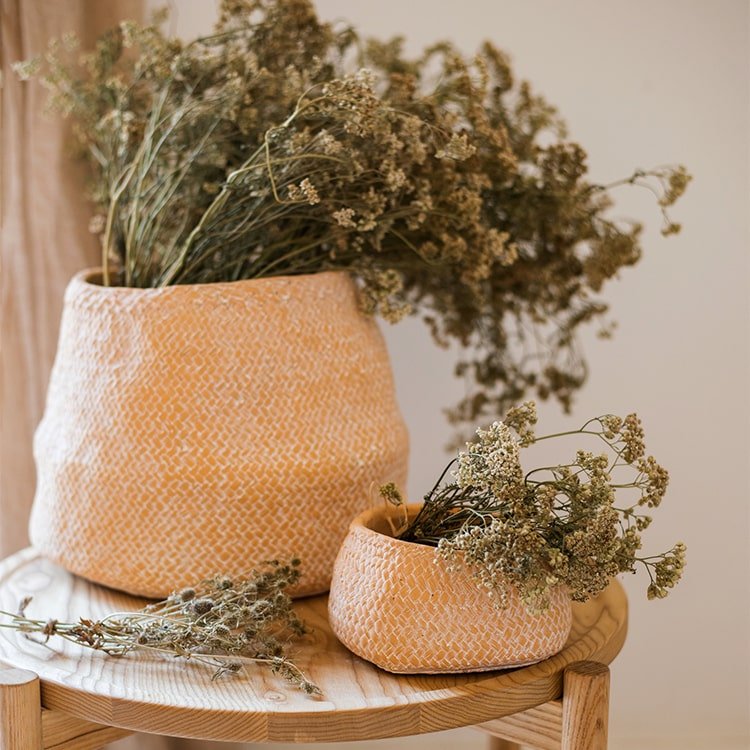 Cement Weaving Pattern Planter