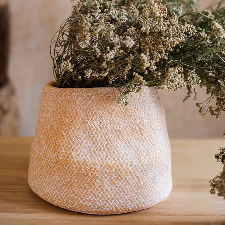 Cement Weaving Pattern Planter
