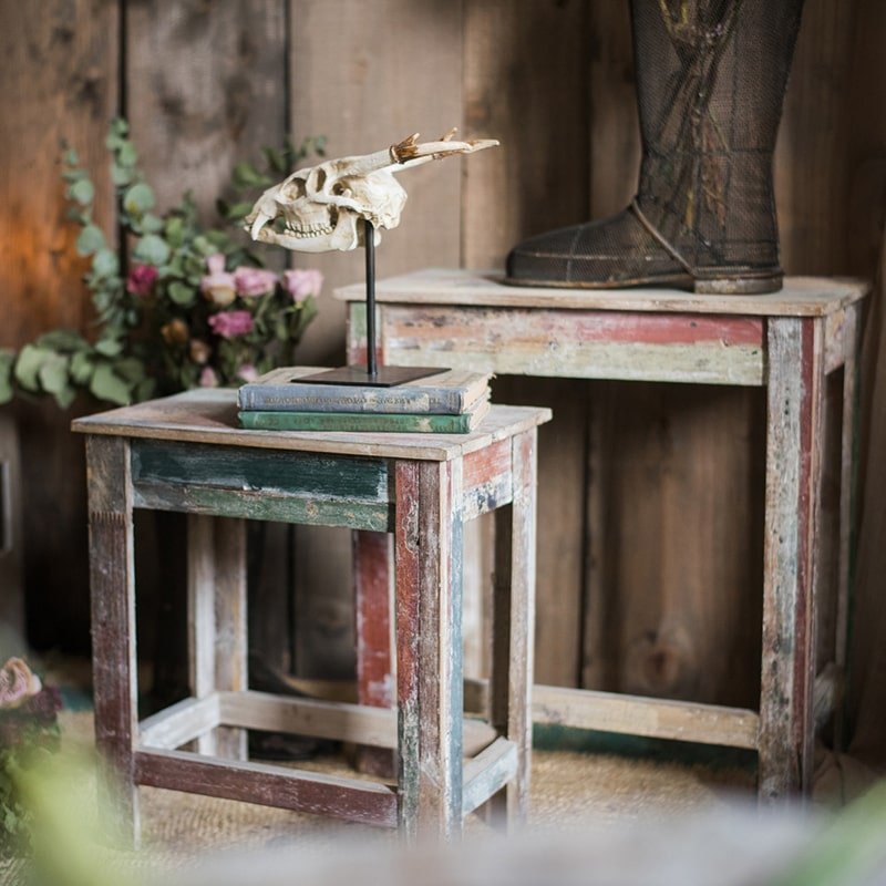 Solid Wood Plant Stand & Side Table