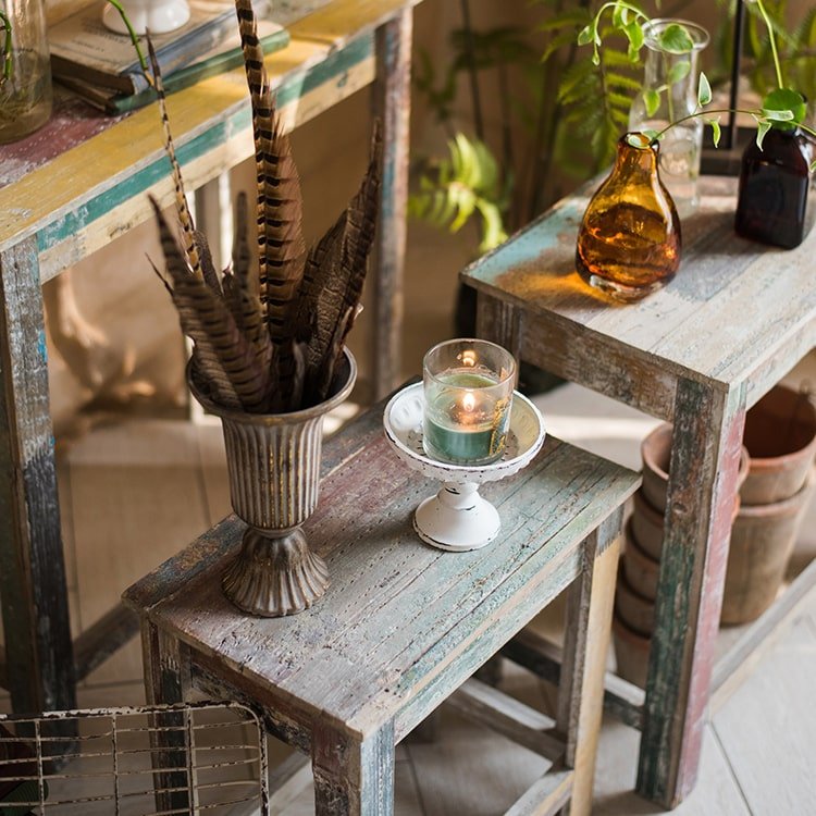 Solid Wood Plant Stand & Side Table