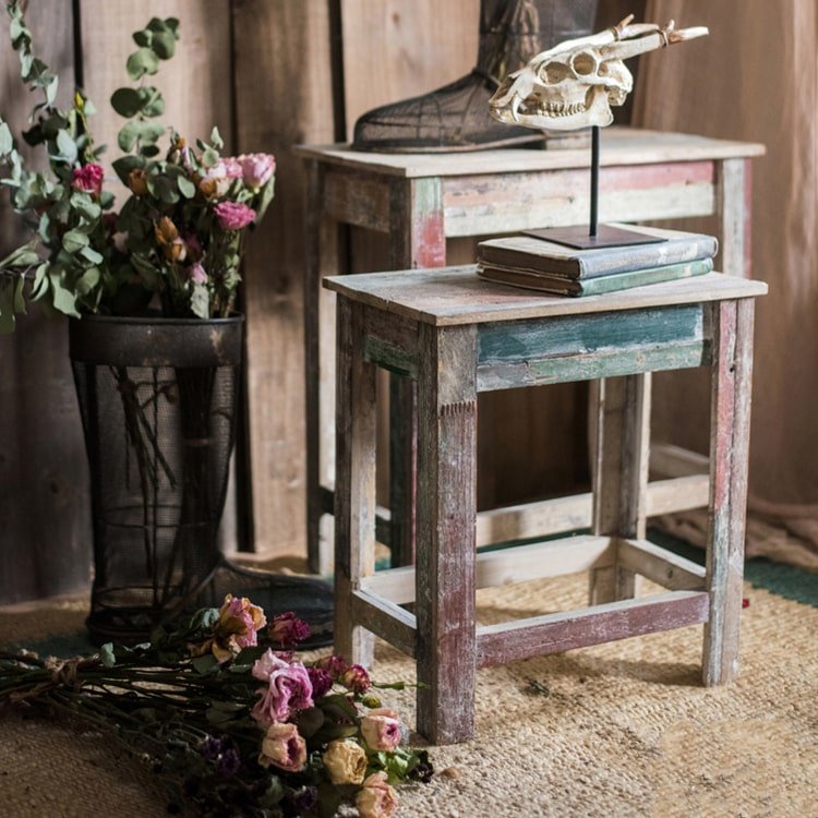 Solid Wood Plant Stand & Side Table