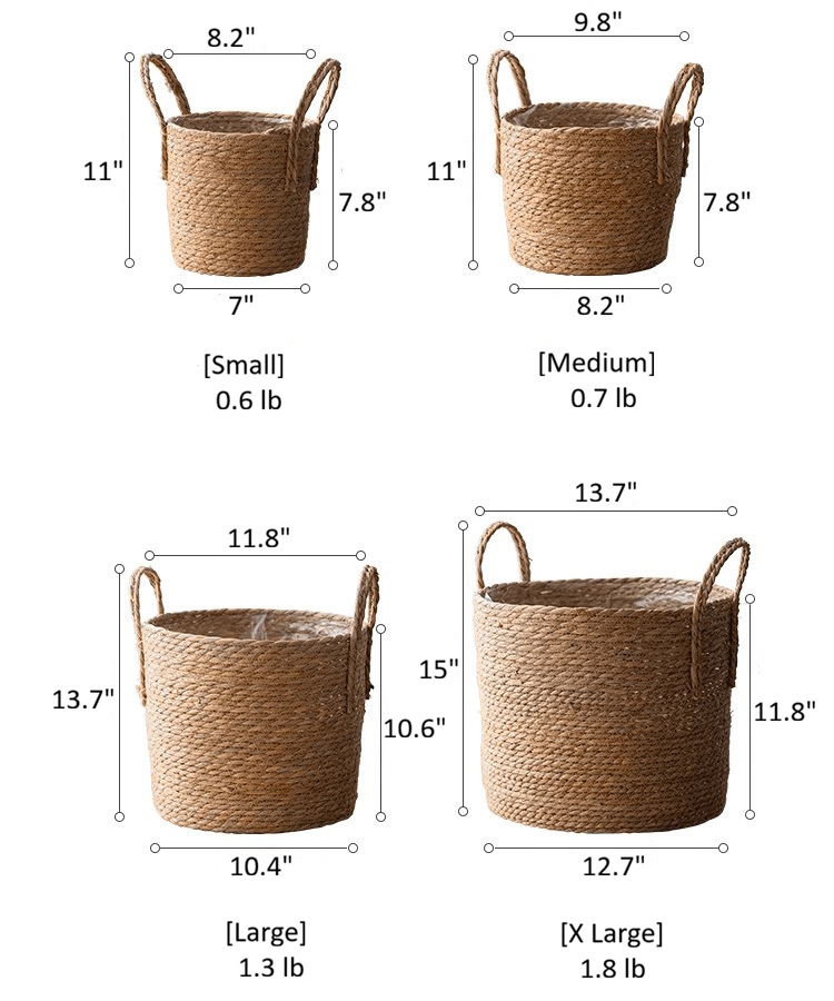 Woven Seagrass Planter Basket