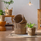 Woven Seagrass Planter Basket