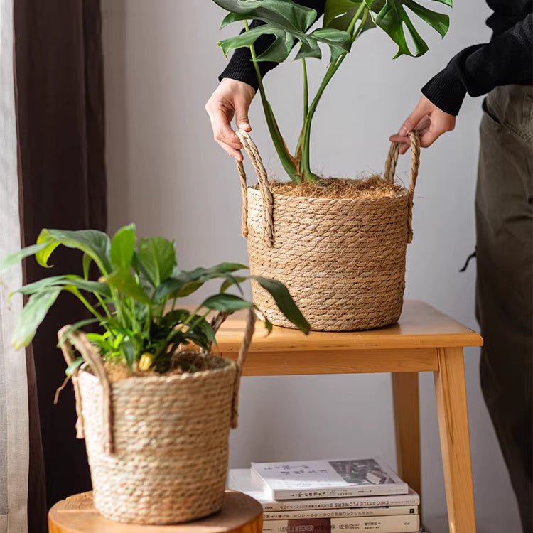 Woven Seagrass Planter Basket