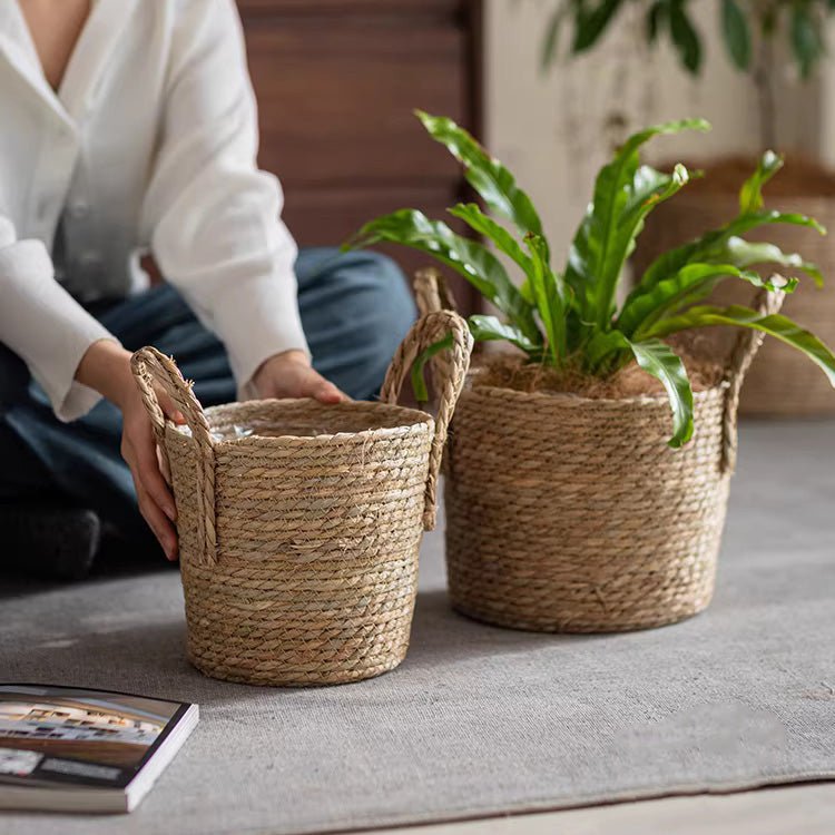 Woven Seagrass Planter Basket